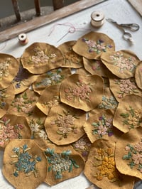 Embroidered Silk Flower Patches