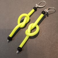 Image 3 of neon colors rubber knot earrings