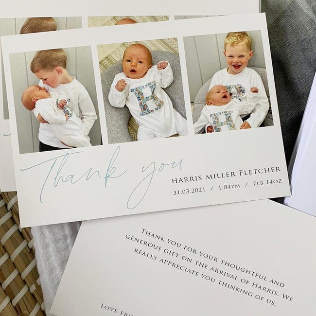 Thank you online card for baby