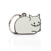 Anxiety Cat - Cat Loaf Keychain