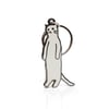Anxiety Cat - Standing Cat Keychain