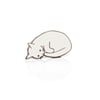 Anxiety Cat - Curled Up Cat Enamel Pin