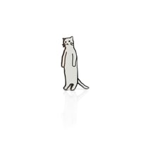Anxiety Cat - Standing Cat Enamel Pin