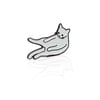Anxiety Cat - Sitting Cat Enamel Pin