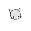 Anxiety Cat - Cat Face Enamel Pin