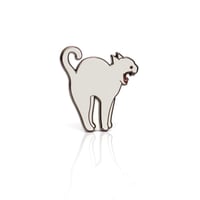 Anxiety Cat - Stretching Cat Enamel Pin