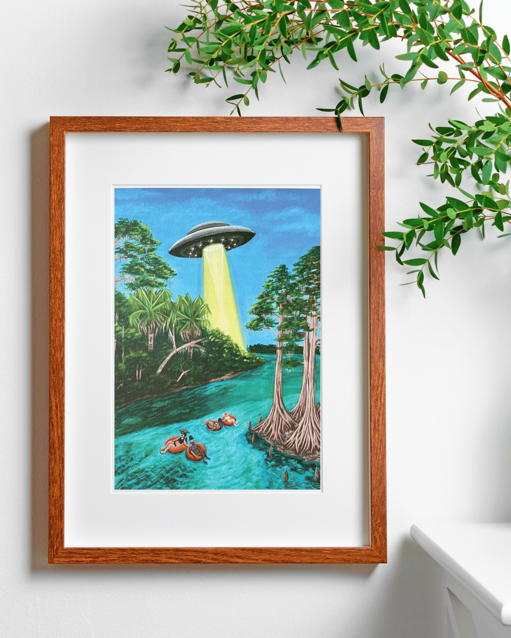 Image of “Rainbow River UFO” Print