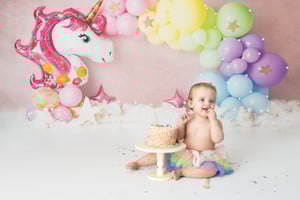 Image of UNICORN BIRTHDAY BASH CAKE SMASH