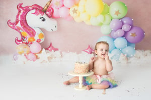 Image of UNICORN BIRTHDAY BASH CAKE SMASH 