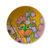 Yellow Flower Frog Sticker