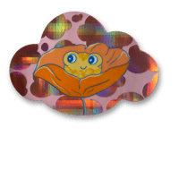 Pink Cloud Frog Sticker