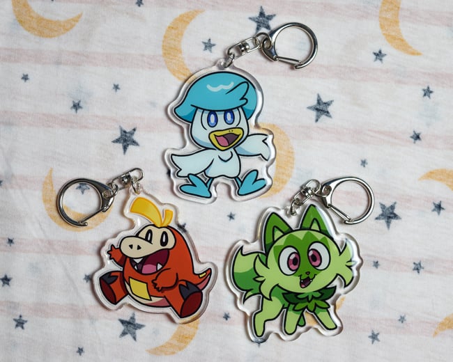 Pokémon Scarlet and Violet Starter Acrylic Charms