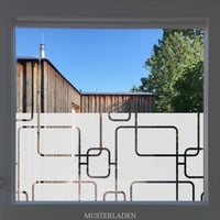 Image 1 of Folie Fenster Sichtschutz geometrisch mid century modern