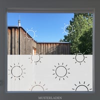 Image 1 of Milchglasfolie mit Motiv Sonne