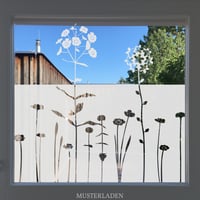 Image 1 of Milchglasfolie Motiv Blumen, Sichtschutz Folie floral
