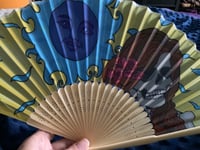 Image 3 of Scarlet Begonias Hand Fan