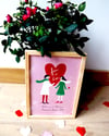 Affiche couple Saint Valentin avec cœur "je t'aime" - personnalisation possible