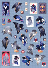 Corvid Suits - Sticker Sheet