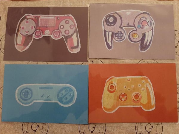 Image of Retro Game Controllers mini prints