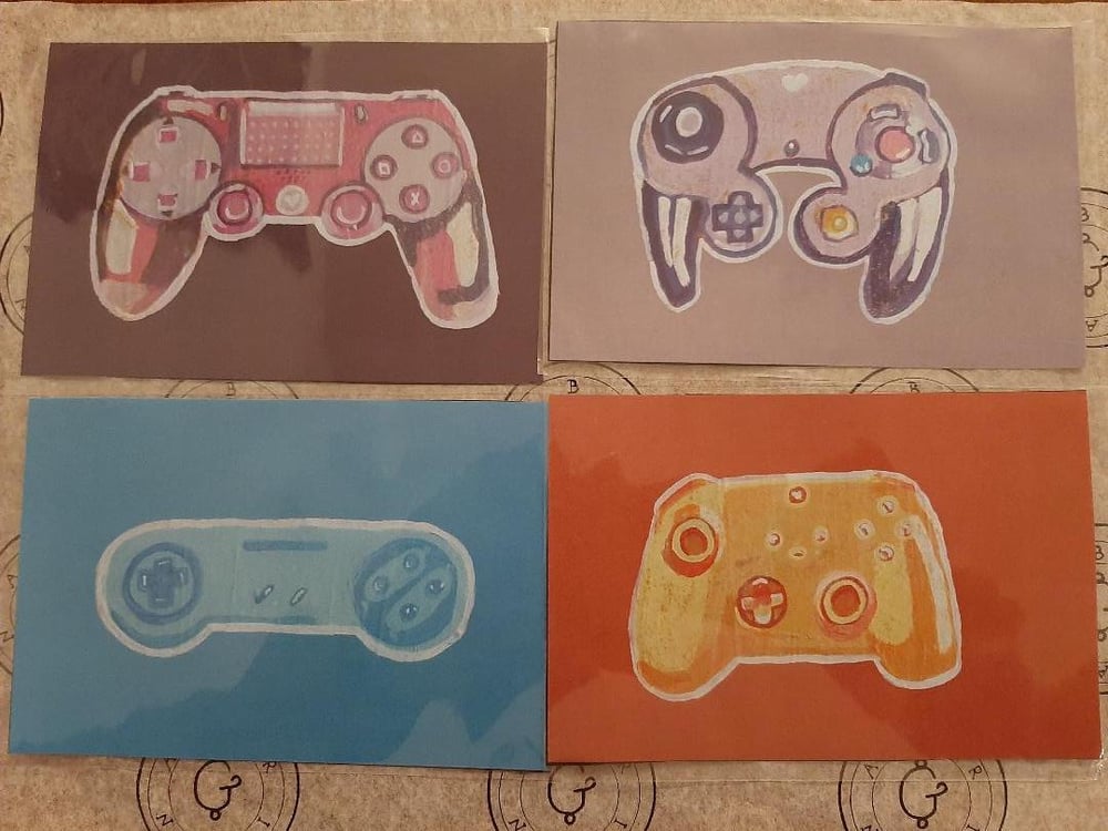 Image of Retro Game Controllers mini prints 