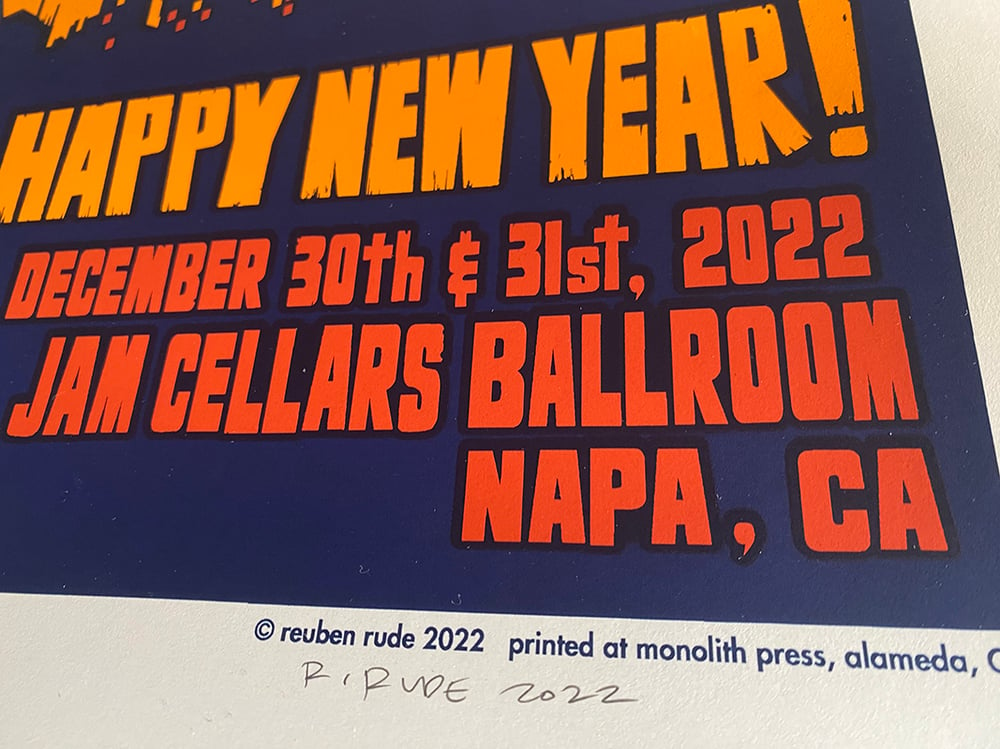LES CLAPOOL'S BASTARD JAZZ POSTER -NYE- NAPA, CA, 2022 - REG  EDITION