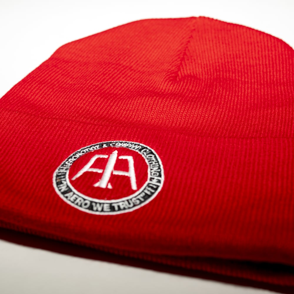 Red Aero Logo Beanie