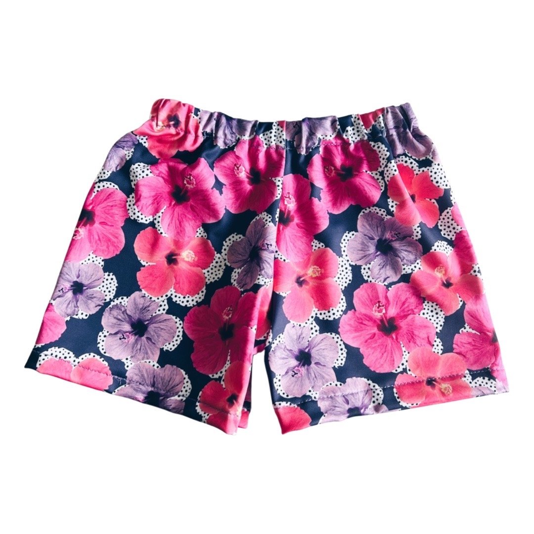 Keiki Swim Shorts ~ PONI HIBISCUS | Kalokini Swimwear