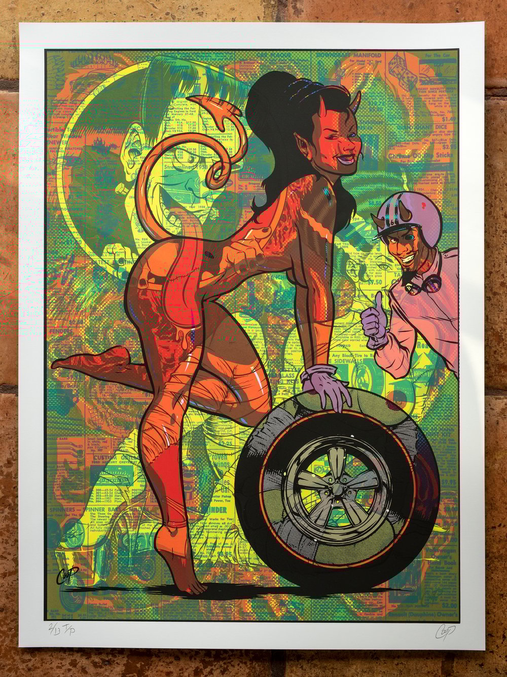 Image of TEST PRINT TUESDAY #3 Wheel Girl 2/13