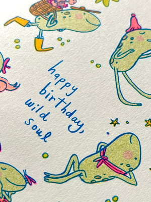 Happy Birthday Wild Soul - 'Frog Life' Card