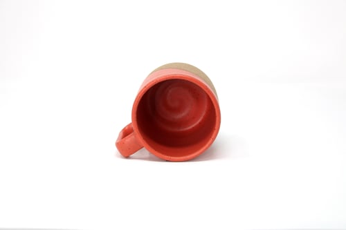 Image of Classic Angle Dip Mug - Coral, Speckled Clay