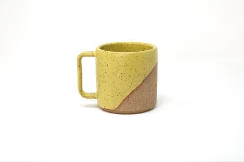 Image of Classic Angle Dip Mug - Lemon Creme, Speckled Clay