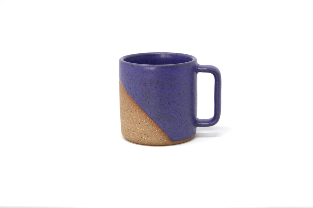 Image of Classic Angled Dip Mug - Lapis, Speckled Clay
