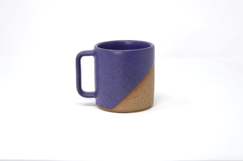Image of Classic Angled Dip Mug - Lapis, Speckled Clay
