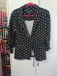 Image 1 of Black & White Polkadot Blazer