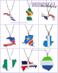 NEW! SILVER PRE-ORDER COUNTRY FLAG NECKLACES 
