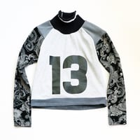 Image 2 of gray SIZE 14 13TH thirteenth 13 teenager teen BIRTHDAY PARTY BDAY long sleeve crop top