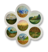 5.11" x 5.58" Watercolor Landscape Palette Sticker