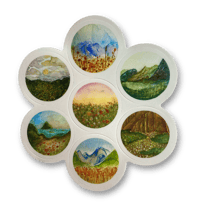 5.11" x 5.58" Watercolor Landscape Palette Sticker