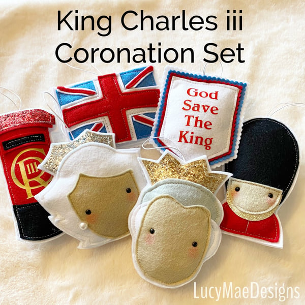 Image of Full Set of 6 Coronation Decorations 