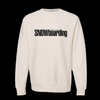 Snowboard St.Louis - Premium Crewneck (Bone White + Black Logo)