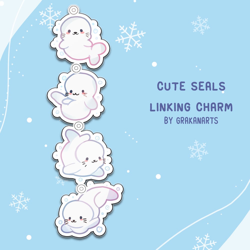Image of Cute Seals Linking Charm