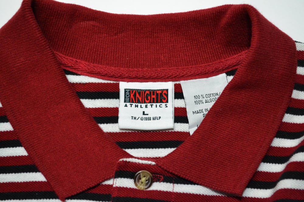 Image of Vintage 1998 San Francisco 49ers Striped Collared Shirt Sz.L