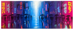 Image of 'Neon Cities' - Original painting on canvas