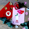 Carte homme Saint Valentin avec ballons "toi et moi" - personnalisation possible