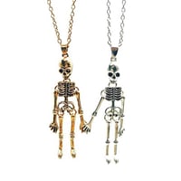 Magnet Skull Pendant Necklace for Women Men Couple Skeleton Halloween