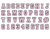 Light Pink Letters and Numbers 