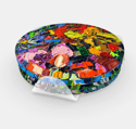 Textured Floral Acrylic Coaster Set