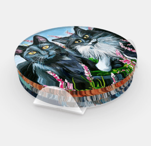 Image of Cat Acrylic Coaster Set