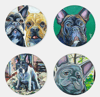French Bulldog Acrylic Coaster Set