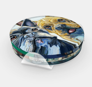 Image of French Bulldog Acrylic Coaster Set